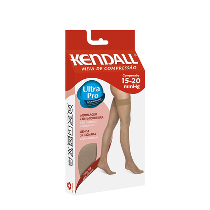 MEIA KENDALL 7/8 15-20 MMHG COM SILICONE E PONTEIRA 1612